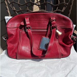 Dolce & Gabbana Red Leather Hand Bag
